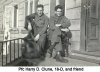 Pfc Harry D. Clune, 18-D, with friend