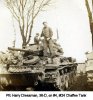 Pfc Harry Dressman, 36-D, on #4, M24, Tank