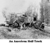 An wrecked American Half-track, 36-Svc