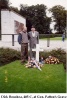 Dick Boushea, 405-B & son at Gen Patton's grave