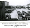 Soldiers in formation, saluting, 49-A