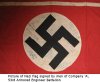 Nazi flag signed by men of 53-A