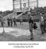 General Patton inspects high jump pit at track and filed meet in Nurnberg, Germany, Aug 1945, 88-E