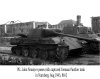 Pfc. John Neumyer poses with captured German Panther tank in Nurnberg, Aug 1945, 88-E