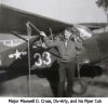 Maj. M.D. Cross and his Piper Cub