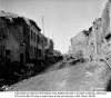 Knocked out German tank near shelled houses in Nennig