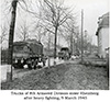8th trucks enter Rheinberg March 9, 1945