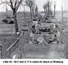2 Mar 45 - 36-C tank C-17 in column for attack on Rheinberg