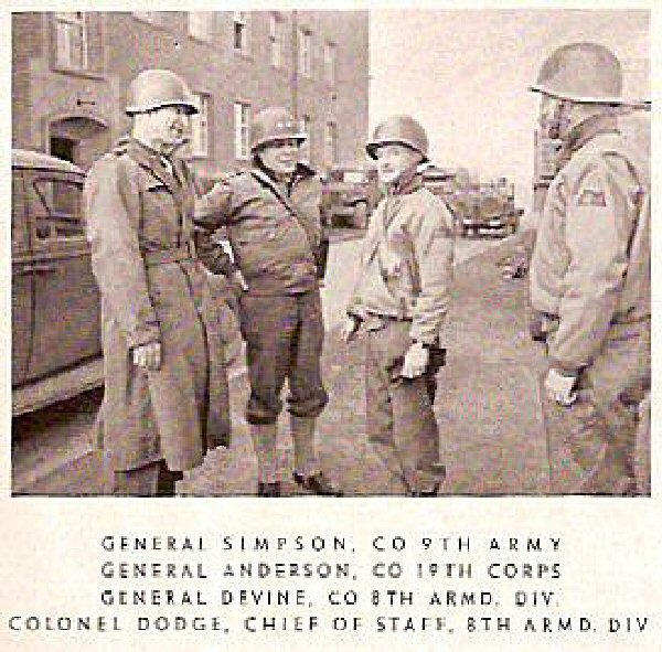 Gen's Simpson, Anderson, Devine and Col. Dodge