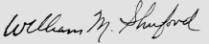 Signature of Cap't William M. Shuford