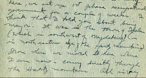 Letter from Harold Gordon