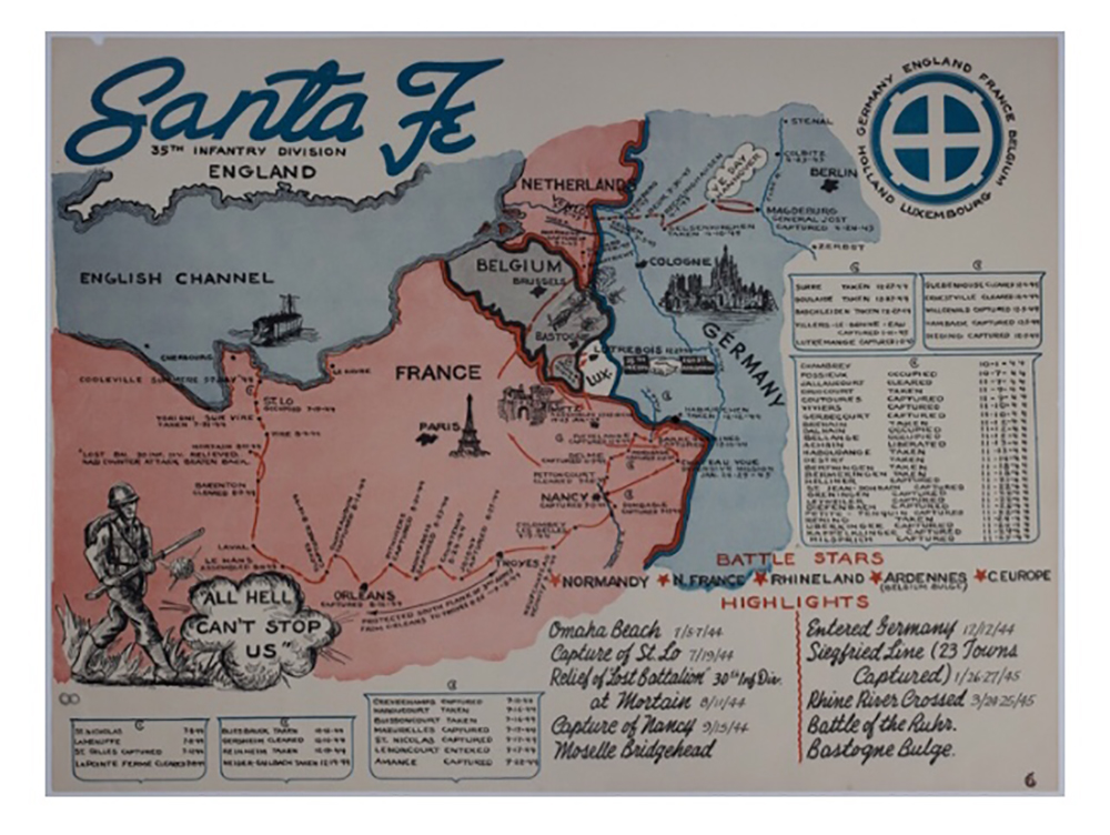 Route of 35th Infantry Division