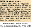 Pvt William H. Roach, 399-Svc