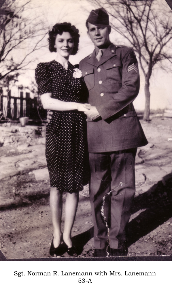 Sgt. Norman R. Lanemann and Mrs. Lanemann, 53-A