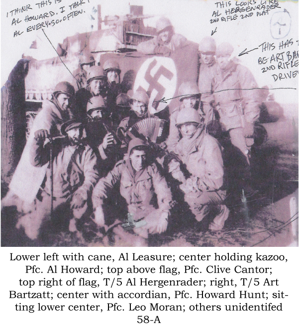 Al Leasure, Al Howard, Al Hergenrader, Art Bartzatt, Howard Hunt, Leo Moran and Clive Cantor,  58-A