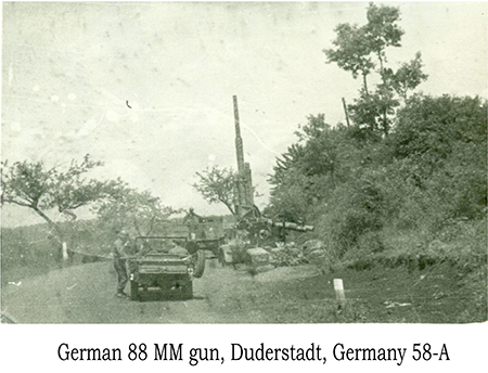 German 88 mm gun, Duderstadt, T/5 Fred Hammond 58-A