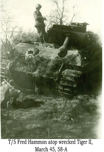 Wrecked Tiger II tank, March 1945 T/5 Fred Hammond 58-A