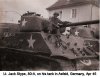 Lt. Jack Stype, 80-A, on his tank