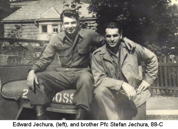 Pfc Stefan Jechura, 88-C (right), and brother Edward