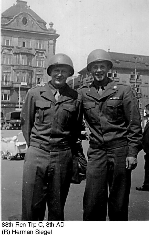 Pfc Herman Siegel(r), 88-C and friend