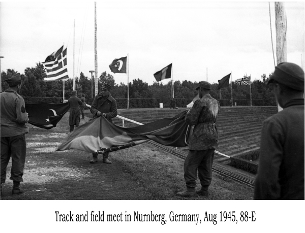 Track and field meet in Nurnberg, Germany, Aug 1945, 88-E