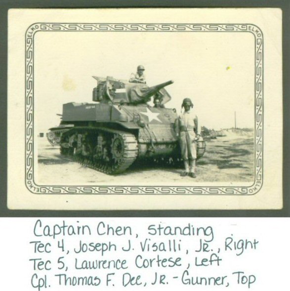 Capt. Chen, T/4 Visalli, T/5 Cortese, Pfc Dee, 88-F