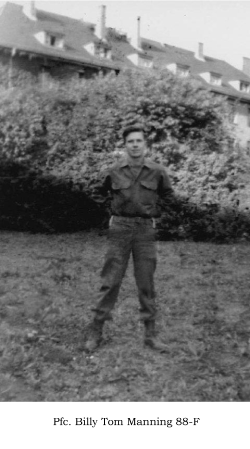 Pfc. Billy Tom Manning, 88-F