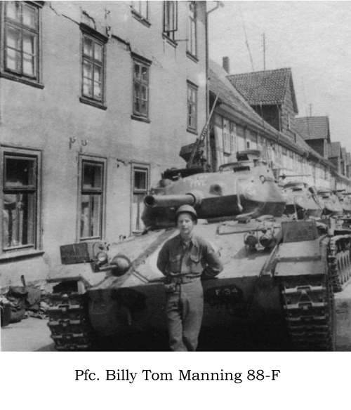 Pfc. Billy Tom Manning, 88-F