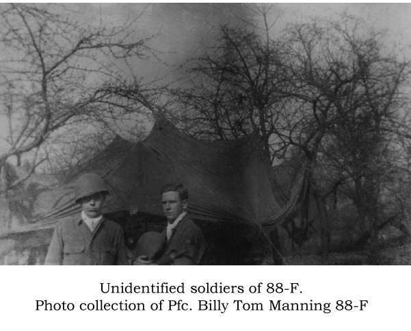 Unidentified soldiers. Pfc. Billy Tom Manning, 88-F