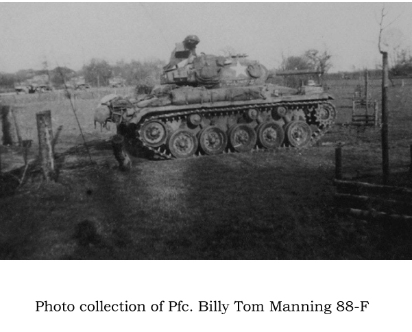 Tank. Collection of Pfc. Billy Tom Manning, 88-F