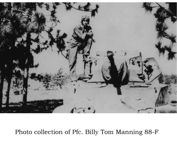 Tank. Collection of Pfc. Billy Tom Manning, 88-F