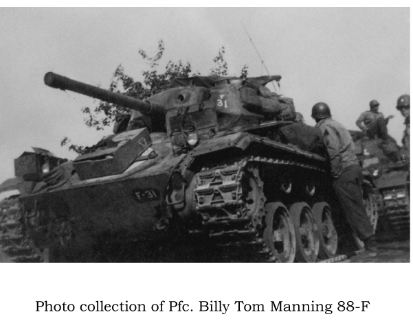 Tank. Collection of Pfc. Billy Tom Manning, 88-F