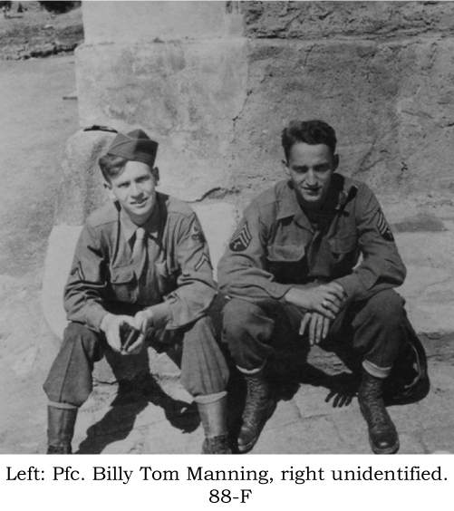 Left,Pfc. Billy Tom Manning, 88-F