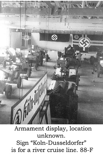 Armaments Display, Koln Dusseldorfer sign, 88-F