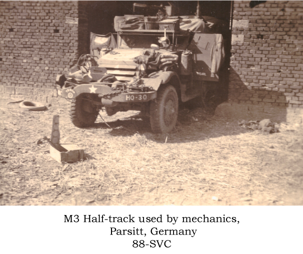 M3 Half-track used by mechanics, 88-Svc