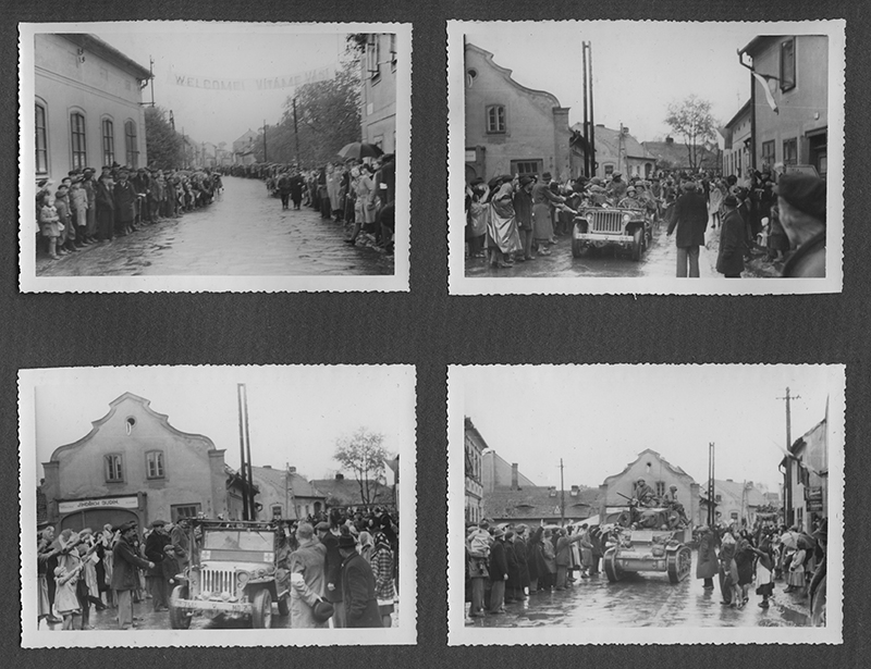 Villagers welcome 8th. - Stankov near Pilsen, Czech, 6 May 45