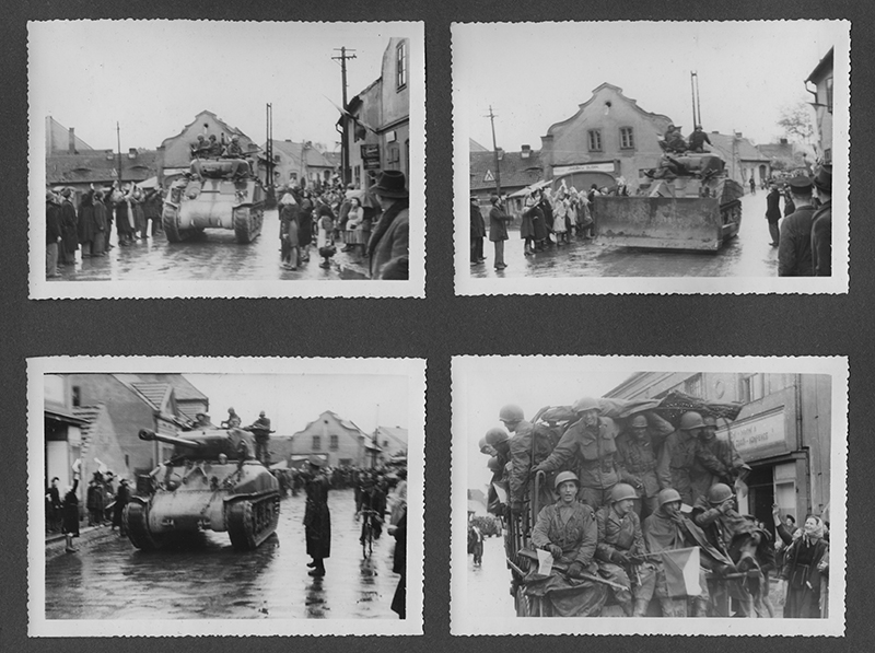 Villagers welcome 8th. - Stankov near Pilsen, Czech, 6 May 45