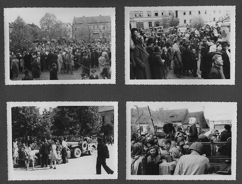 Villagers welcome 8th. - Stankov near Pilsen, Czech, 6 May 45