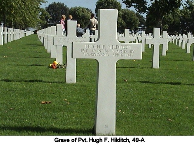 Grave of Pvt. Hugh F. Hilditch, 49-A