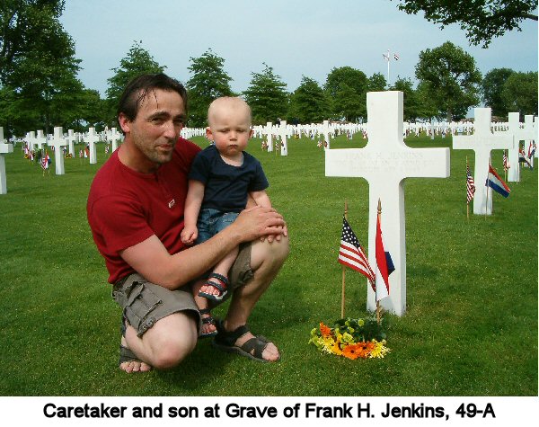 Caretaker and son at Grave of Frank H. Jenkins, 49-A