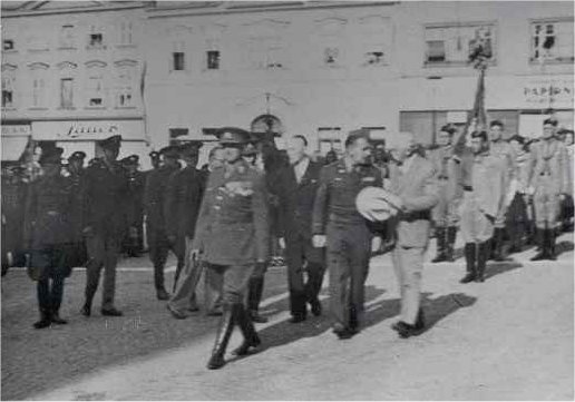 Parade in Klatovy, Czech, June 1945 