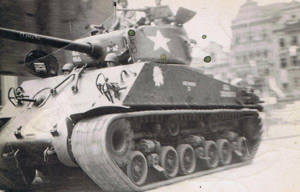 Parade - Pilsen, Czech, 15 Jun 45