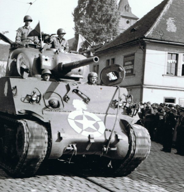 Parade - Pilsen, Czech, 15 Jun 45