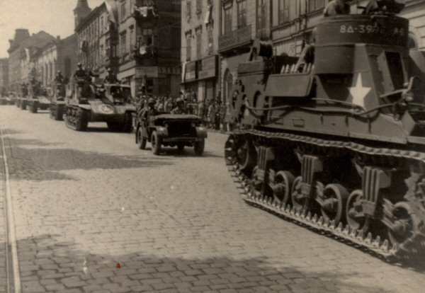 Parade - Pilsen, Czech, 15 Jun 45