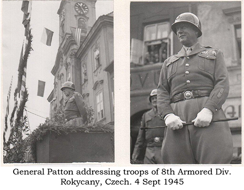 Patton at Rokycany, Czech, 4 Sept 45