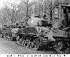 Burned out American tanks at Lintfort - 7 Mar 45