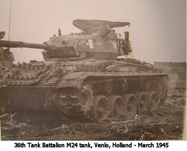 36th Tank Bn. M-24 tank, Venlo, Holland, April 1945