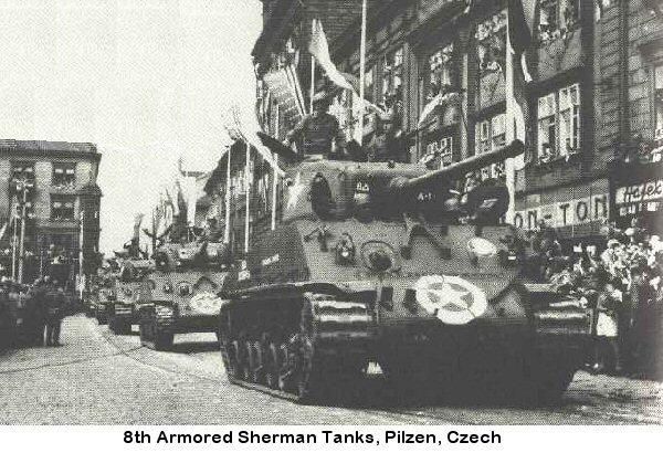 Parade in Klatovy, Czech, June 1945 