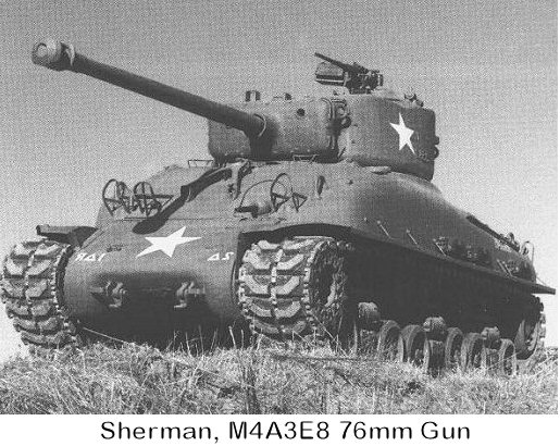 Sherman M4A3E8, 76mm Gun